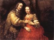 REMBRANDT Harmenszoon van Rijn The Jewish Bride china oil painting reproduction